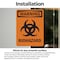 Signmission Biohazard With Symbol OSHA Warning Sign, Vinyl Decal, 7in W x 10in L, 2PK OS-2PACK-WS-D-710-V-12989 - alternate 6